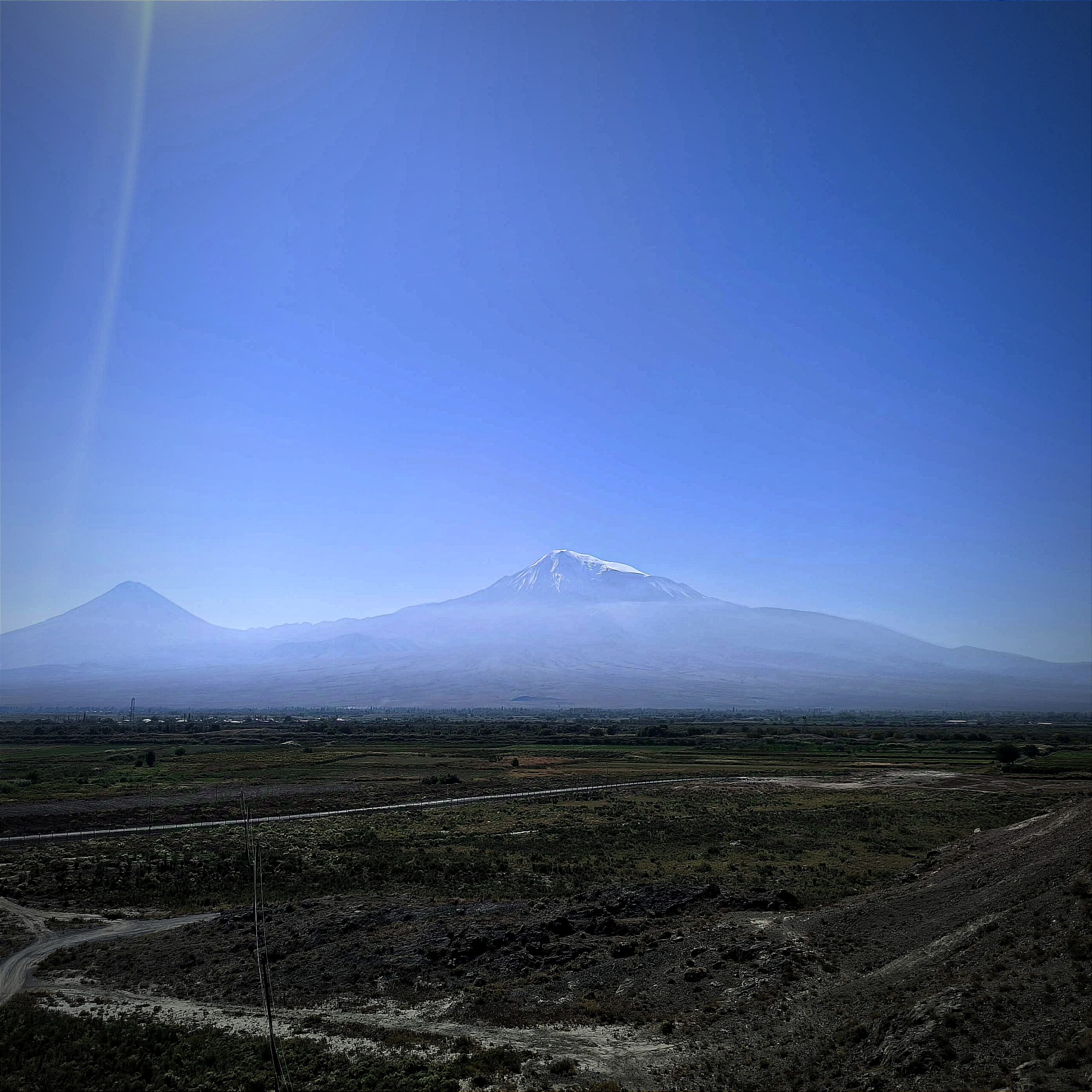 Vistas del monte Ararat desde el Monasterio de Khor Virap. Que ver en Armania. 