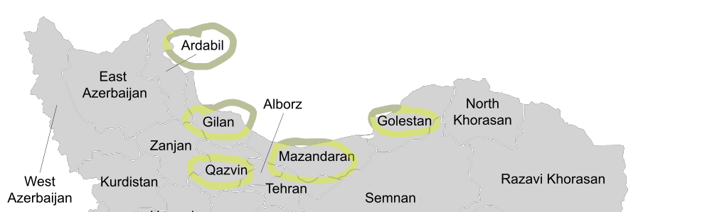 Provincias del Norte de Iran