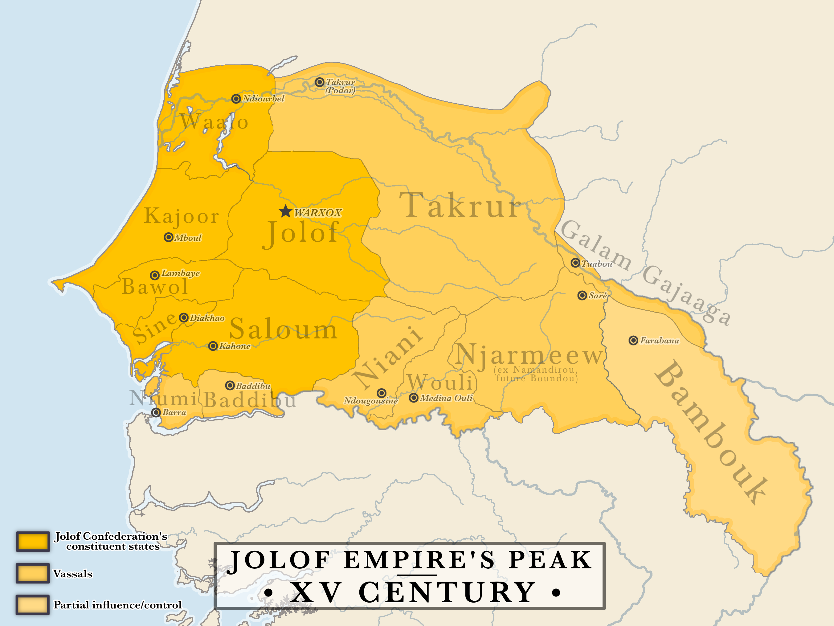 Imperio Dyolof, el imperio de los wolof, una de las etnias de Senegal