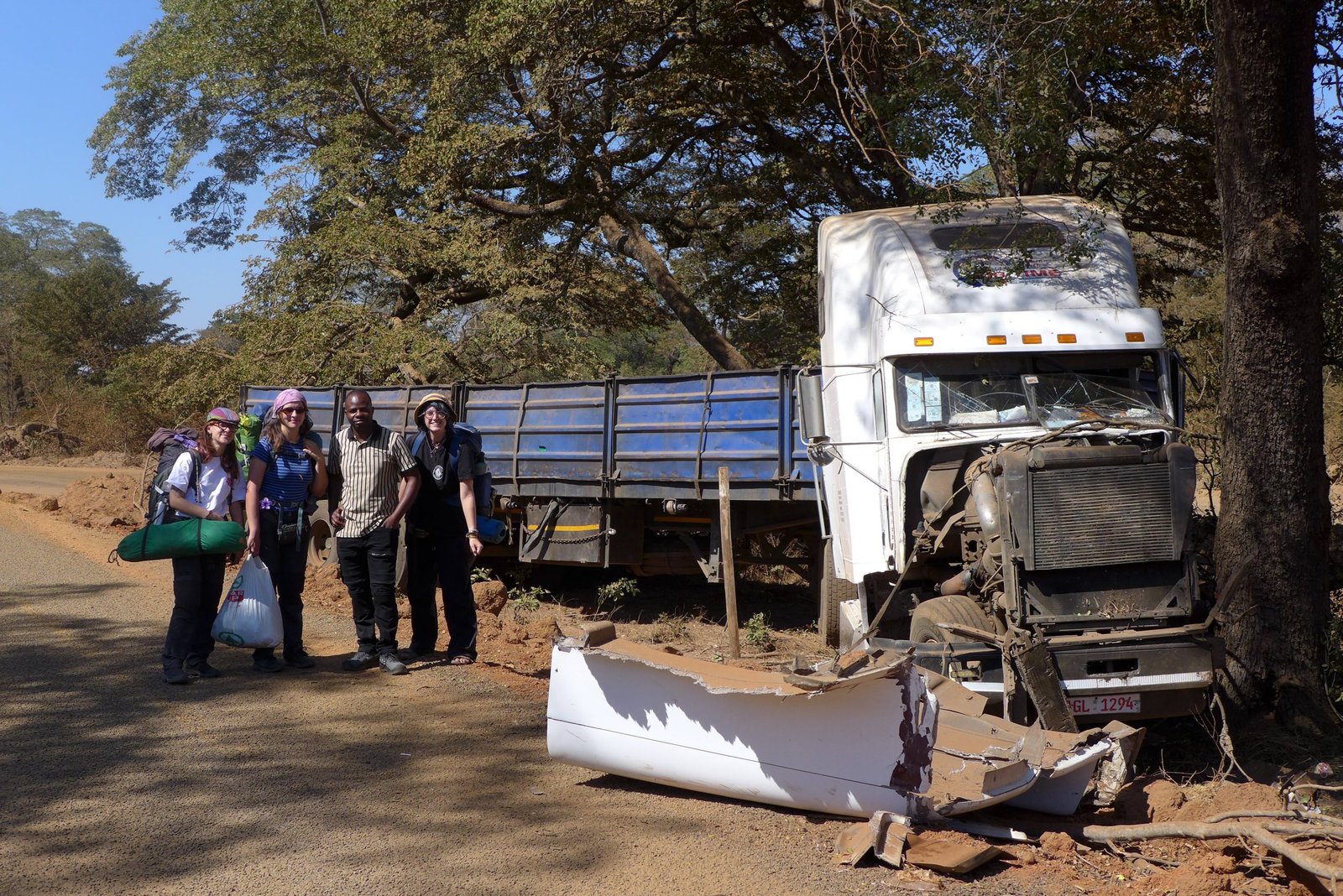 Accidente de camión entre Bulawayo y las Cataratas de Victoria
